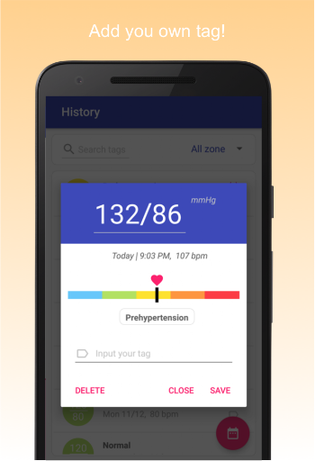 Blood Pressure Diary screenshot