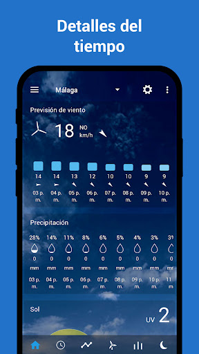 Captura de pantalla de Reloj y clima transparente