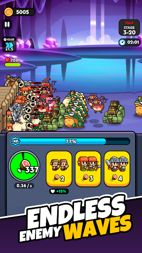 Captura de pantalla de Tiny Warriors Rush: Idle TD