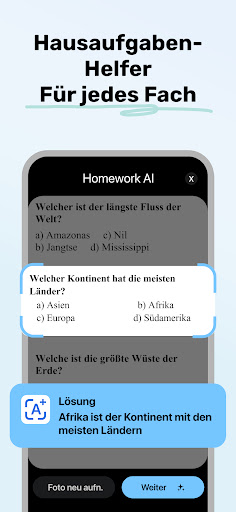 Homework AI – Mathe & Aufsätze Screenshot