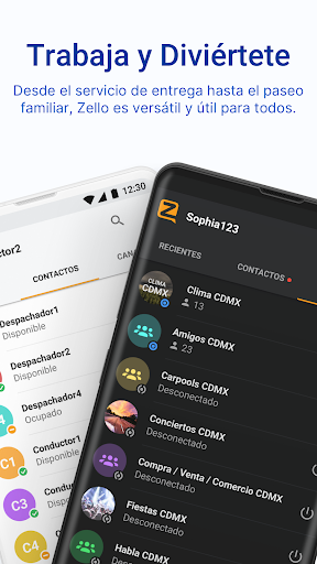 Captura de pantalla de Zello Walkie Talkie