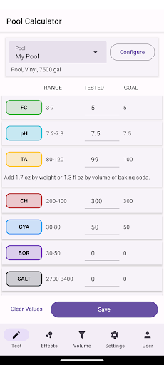 Pool-Calculator screenshot