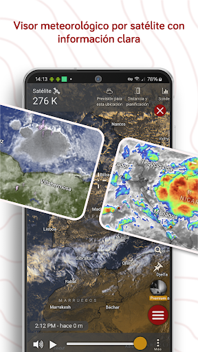 Captura de pantalla de Windy.com: Previsión del clima