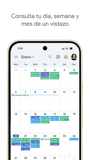Captura de pantalla de Google Calendar