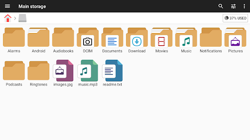 Captura de pantalla de Gestor de archivos
