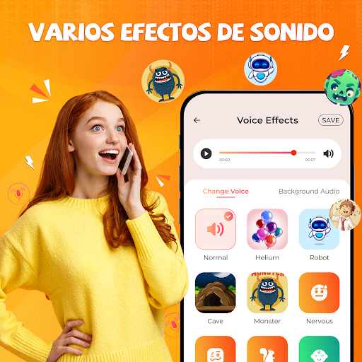 Captura de pantalla de Cambiador de Voz con Efectos