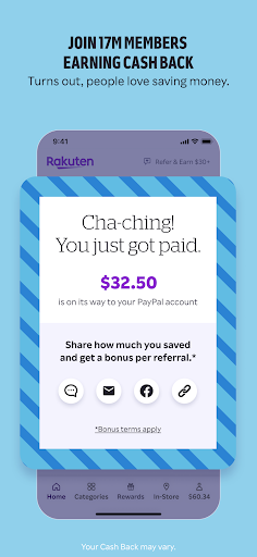 Captura de pantalla de Rakuten: Cash Back and Deals