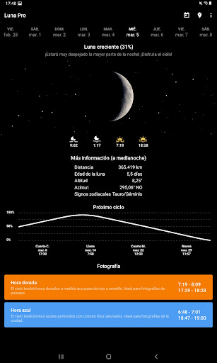 Captura de pantalla de Mi Fase Lunar Pro