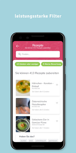 Supercook-Rezeptgenerator Screenshot