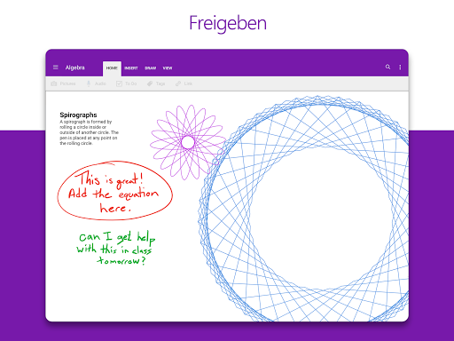 Microsoft OneNote: Save Notes Screenshot