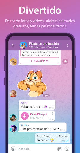 Captura de pantalla de Telegram