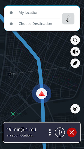 Captura de pantalla de Street View y navegación