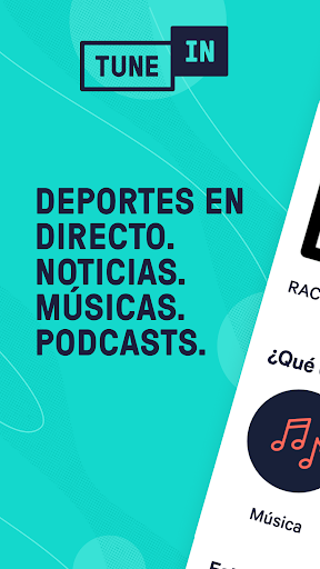 Captura de pantalla de TuneIn Radio: música, fm radio