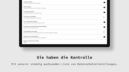 Privater Browser Inkognito App Screenshot