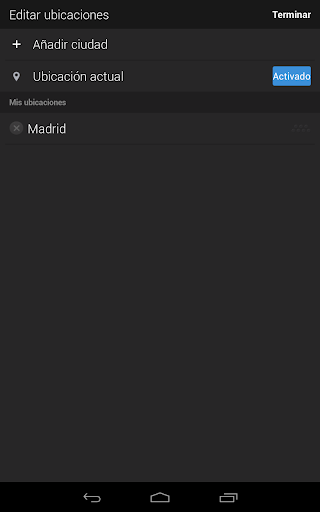 Captura de pantalla de Yahoo Tiempo