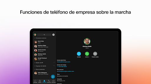 Captura de pantalla de Webex