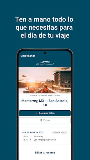Captura de pantalla de Greyhound: boletos de autobús