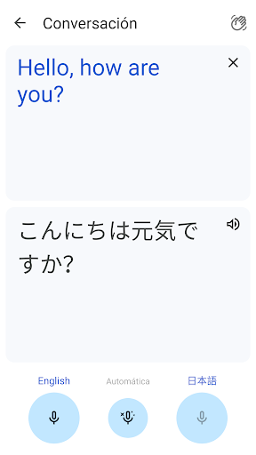Captura de pantalla de Traductor de Google