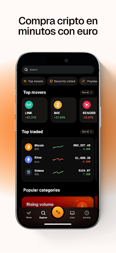 Captura de pantalla de Gemini: Crypto & Bitcoin