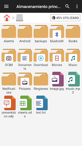 Captura de pantalla de Gestor de archivos
