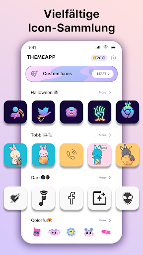 Themes: App Symbole, Widget Screenshot