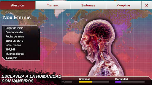 Captura de pantalla de Plague Inc.