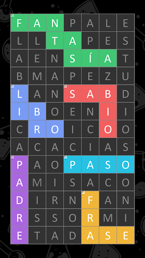Captura de pantalla de Sopa de Letras: FillWords