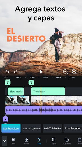 Captura de pantalla de Splice: Editor de Video y Foto
