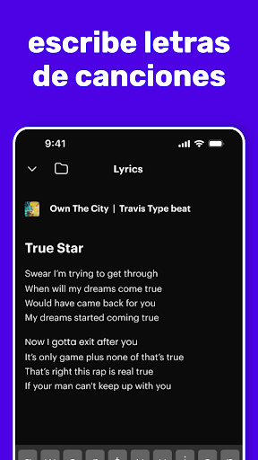 Captura de pantalla de Rapchat - Estudio de Rap