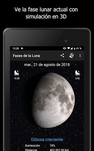 Captura de pantalla de Fases de la Luna Pro