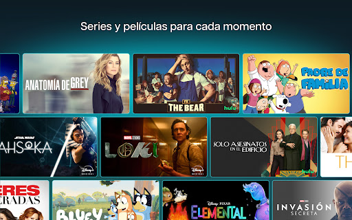 Captura de pantalla de Disney+