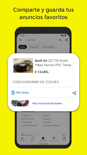 Captura de pantalla de AutoScout24: Mercado de coches