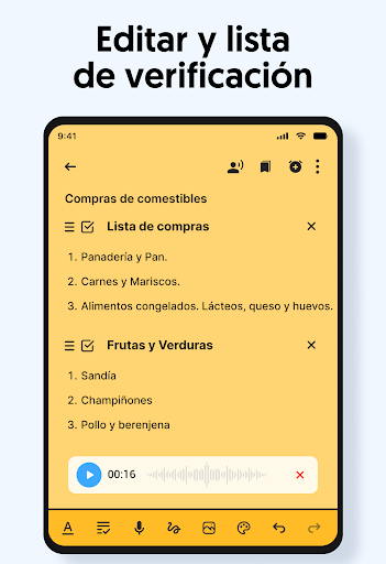 Captura de pantalla de Notas: Bloc de notas, Notebook