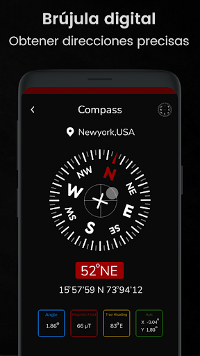 Captura de pantalla de Brújula: Digital Compass App