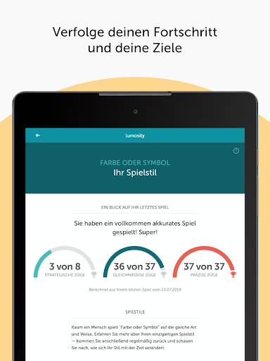 Lumosity: Gehirnspiele Screenshot