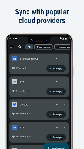 Captura de pantalla de FolderSync Pro