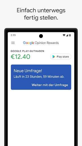 Google Umfrage-App Screenshot