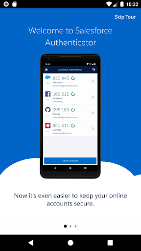 Captura de pantalla de Salesforce Authenticator