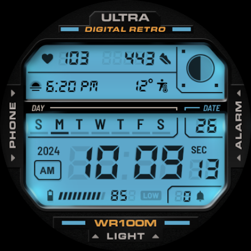 Captura de pantalla de ULTRA Digital Retro watch face