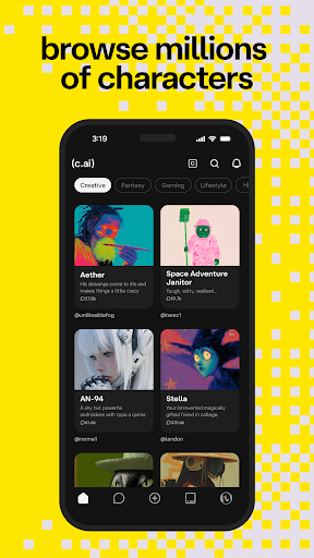 Captura de pantalla de Character AI: Chat, Talk, Text