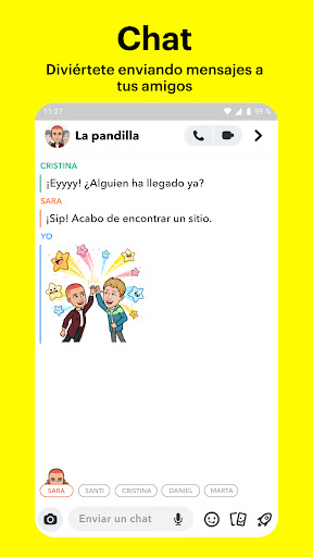 Captura de pantalla de Snapchat