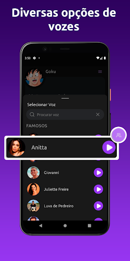Captura de pantalla de Vozes Clonadas