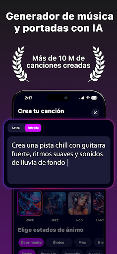 Captura de pantalla de Generador de música IA: Banger