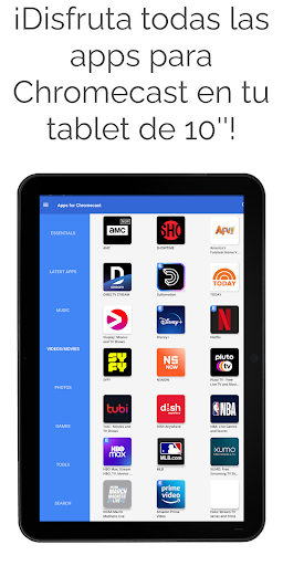 Captura de pantalla de Apps para Chromecast
