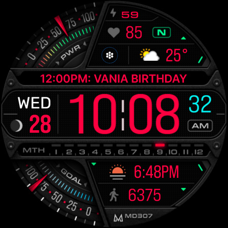 Captura de pantalla de MD307 Digital watch face