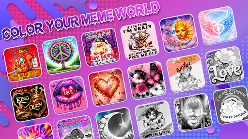 Captura de pantalla de Juego de colorear Meme 2025