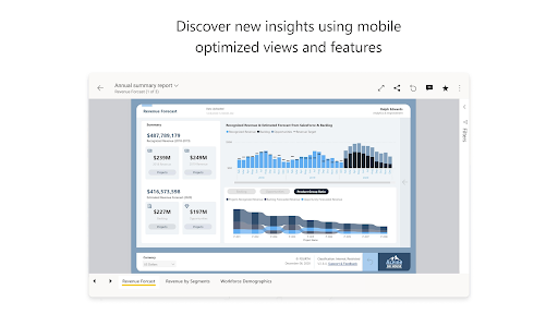 Captura de pantalla de Microsoft Power BI
