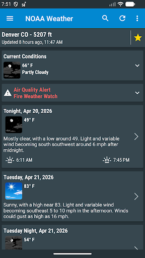 NOAA Weather & Tides screenshot
