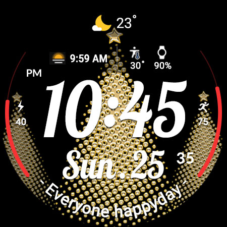 Captura de pantalla de ACRO Happy Christmas Watchface