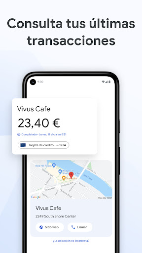 Captura de pantalla de Google Wallet